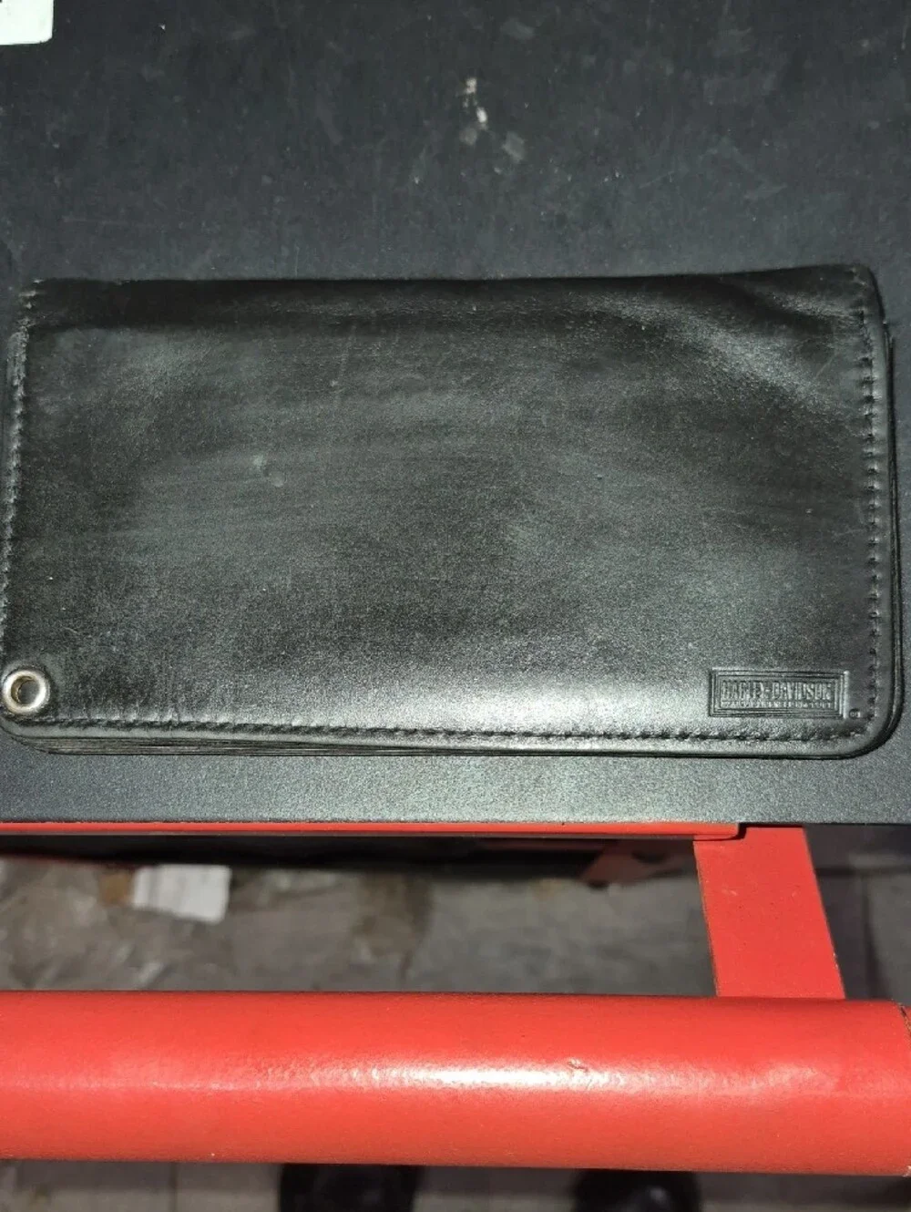 Harley-Davidson Black Leather Snap Wallet